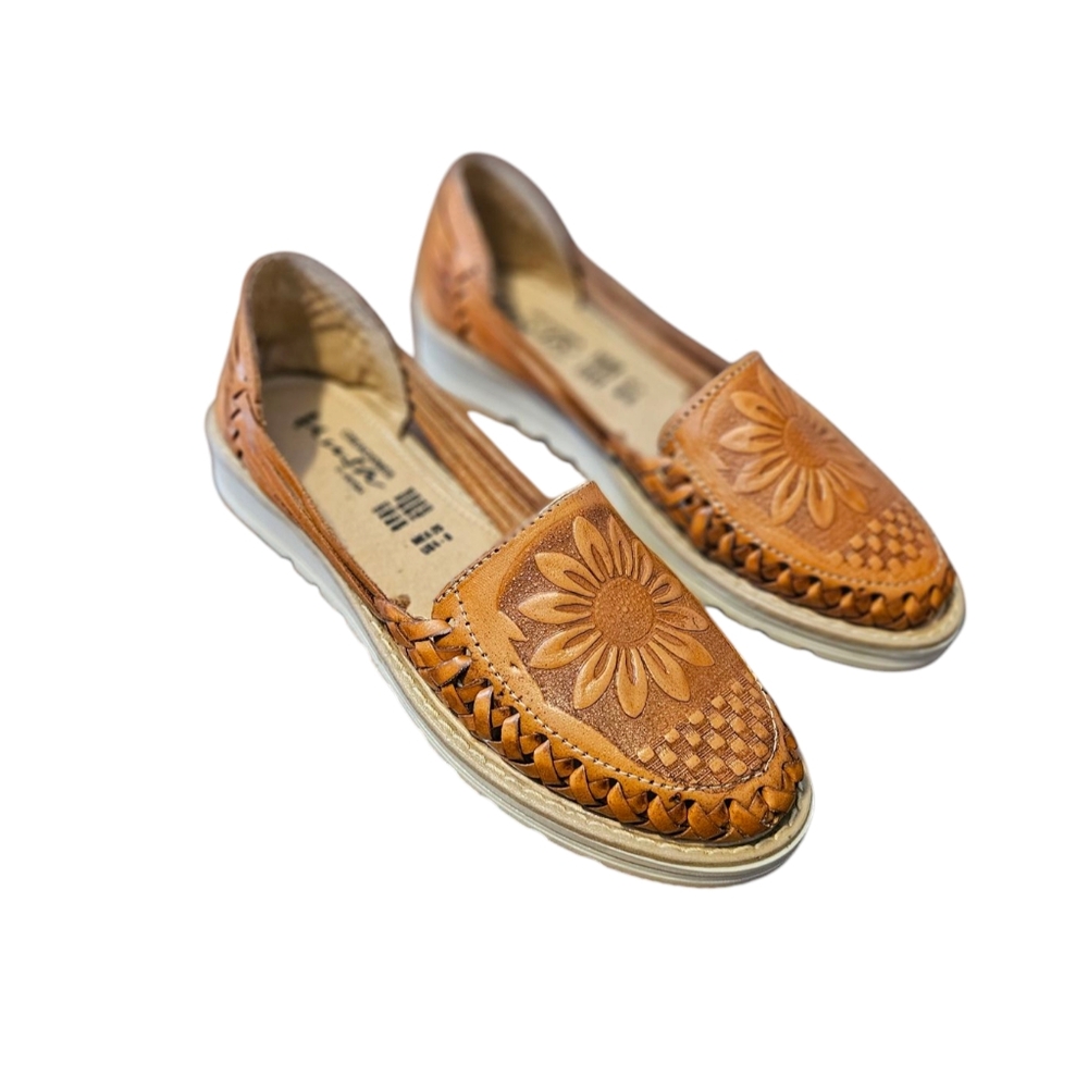 Husa D' Jevisa Women's Mexican Brown Leather Huaraches Size 8